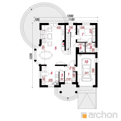  Maja tüümianides 3 (P) 1. korruse plaan